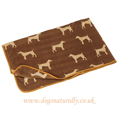 Brown/Beige Silhouette Dog Blanket